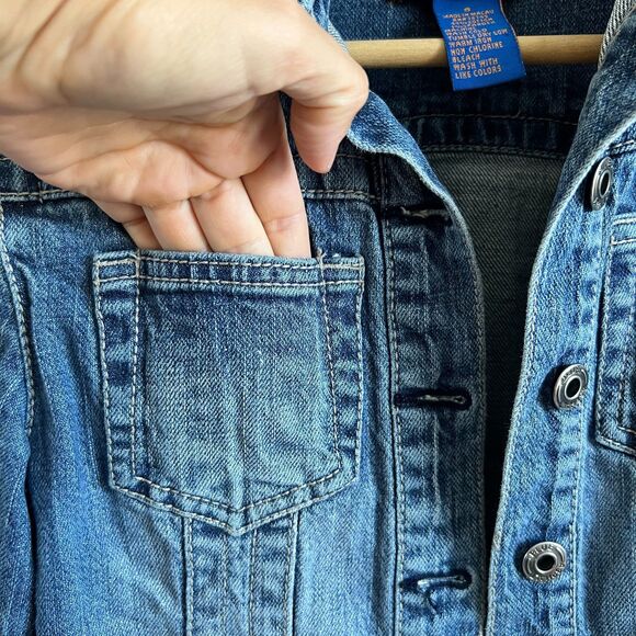 BLUE ASPHALT Vintage Y2K 2000s Blue Denim Jeans Jacket Womens Small - Picture 6 of 7